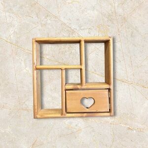 Natural wooden shelf hand made